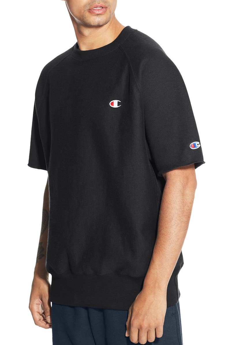 Champion Reverse Weave<sup>®</sup> Short Sleeve Sweatshirt, Main, color, 