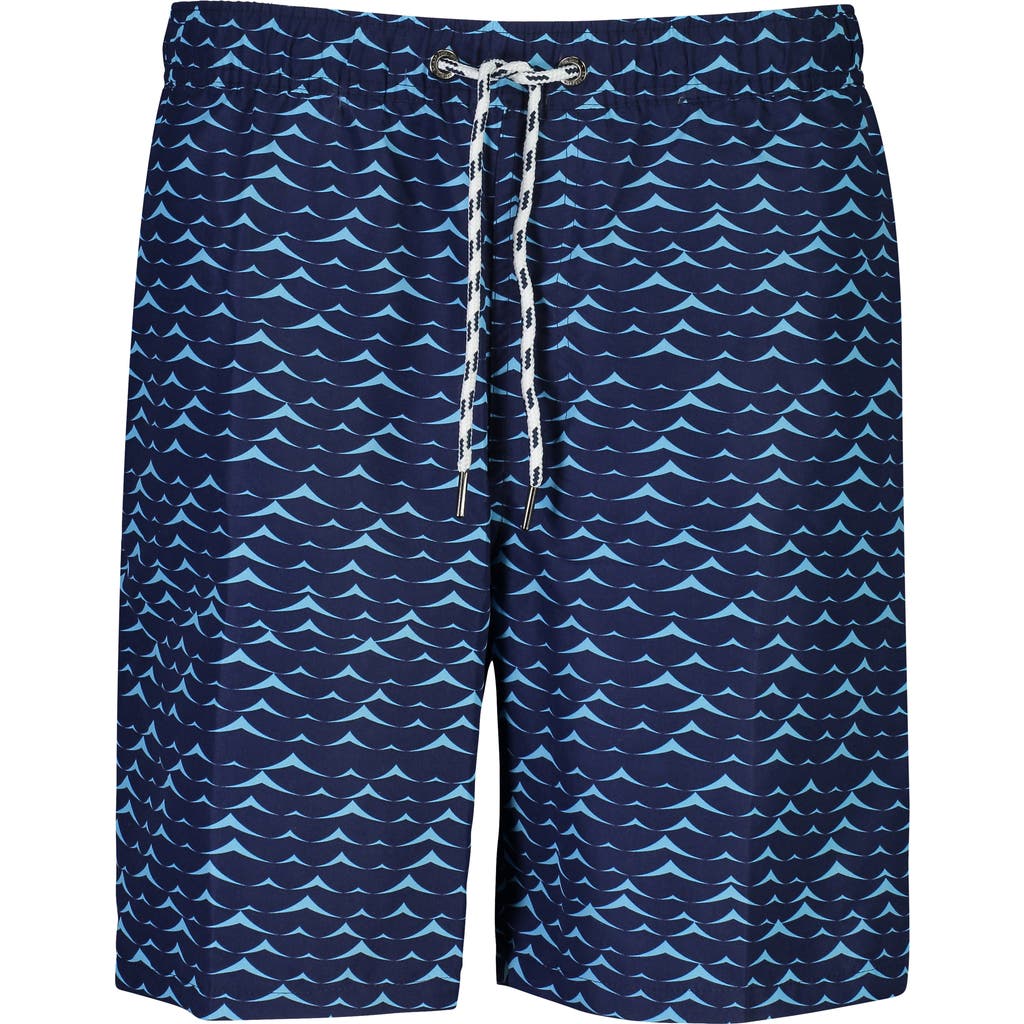 Snapper Rock Little Boy's & Boy's Taking Flight Blue Swell Board Shorts In Navy Light Blue