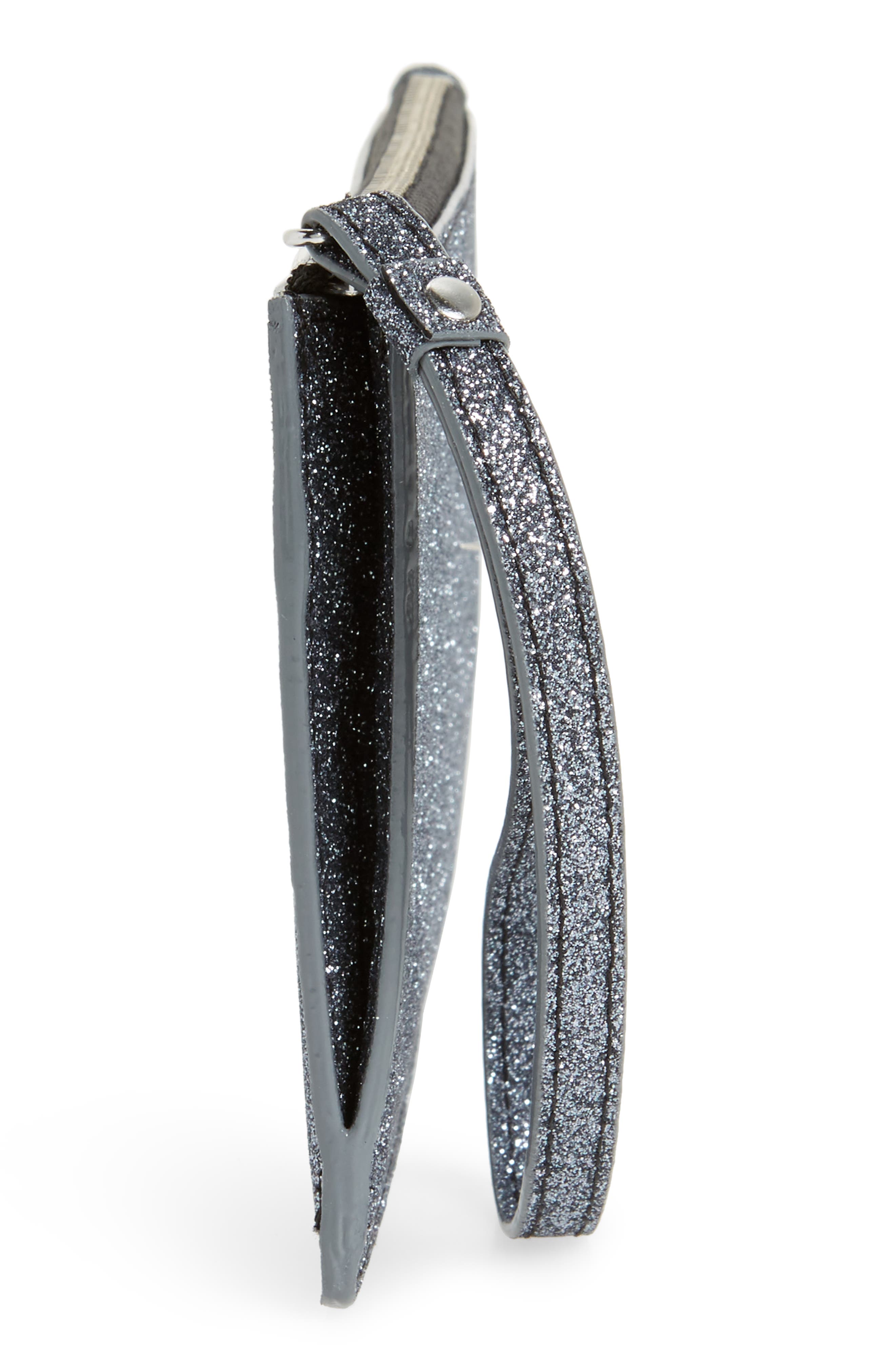 Shimmer Wristlet, Alternate, color, GUNMETAL