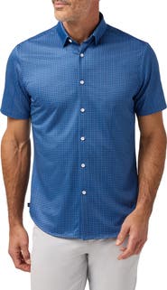 Mizzen+Main Halyard Trim Fit Short Sleeve Performance Button-Up Shirt