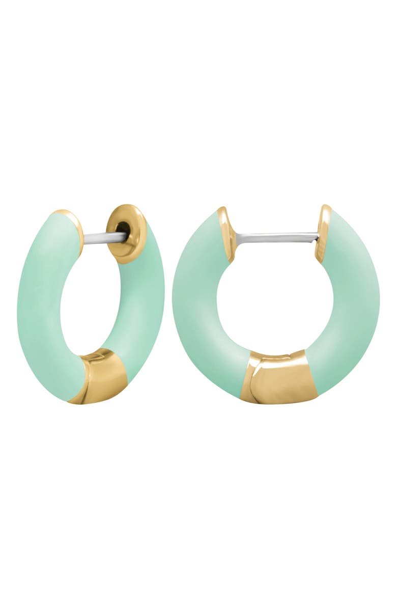 ES JEWELRY Tubular Enamel Hoop Earrings, Main, color, 