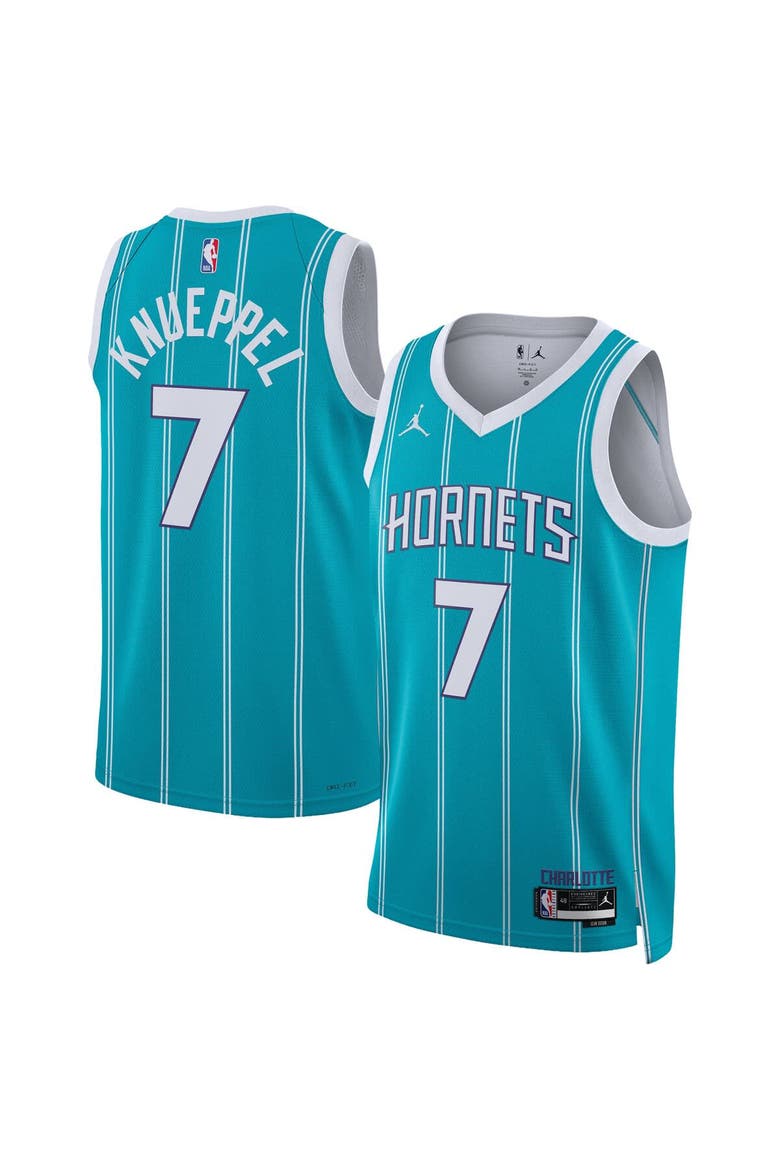 Unisex Nike Kon Knueppel Teal Charlotte Hornets Swingman Jersey - Icon Edition, Main, color, Teal