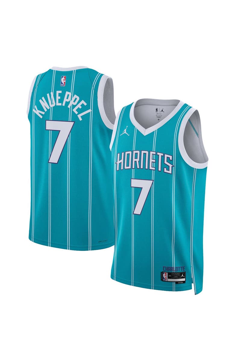 Nike Unisex Nike Kon Knueppel Teal Charlotte Hornets Swingman Jersey - Icon Edition, Main, color, Teal
