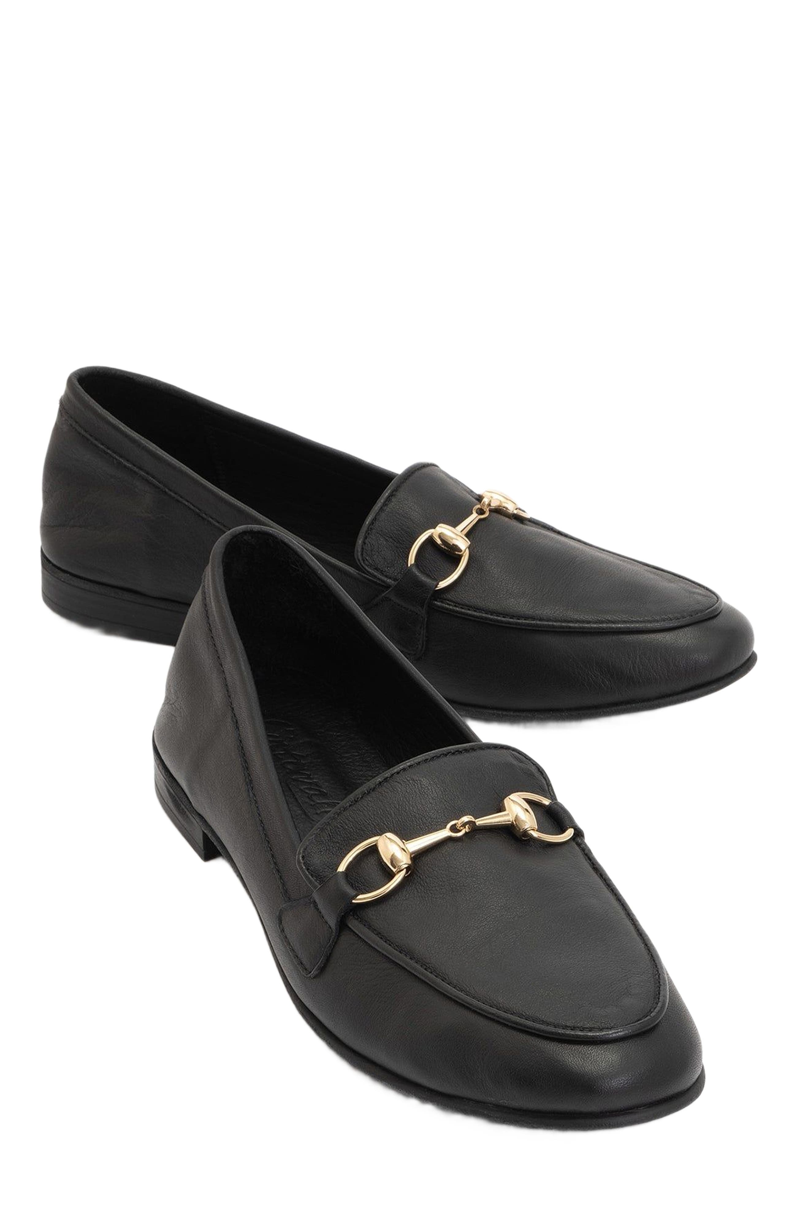 Forever & Always Shoes Rory Leather Bit Loafer, Alternate, color, Black Leather