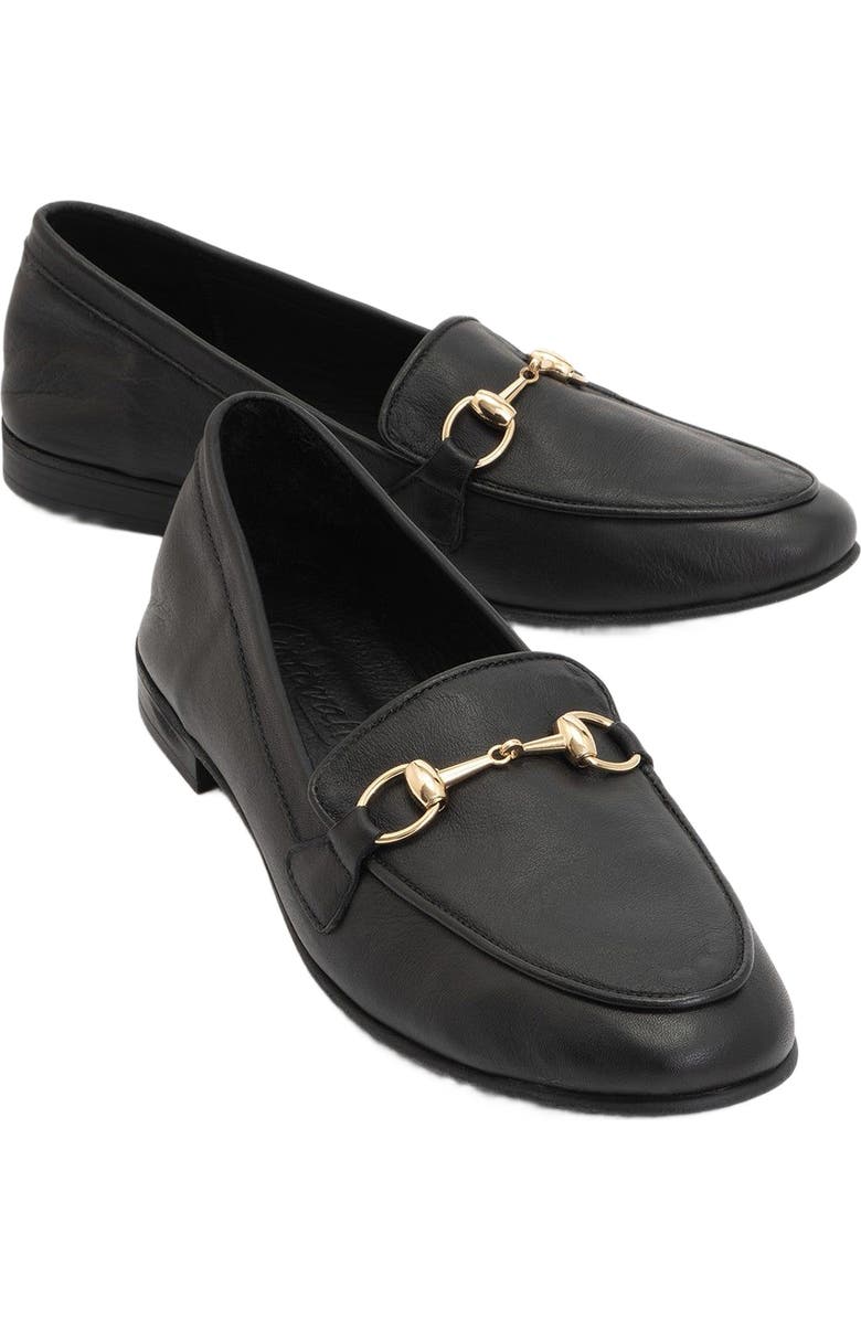 Forever & Always Shoes Rory Leather Bit Loafer, Alternate, color, Black Leather
