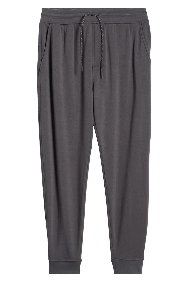 Brushed Fleece Joggers, Alternate, color, BLACK SAND
