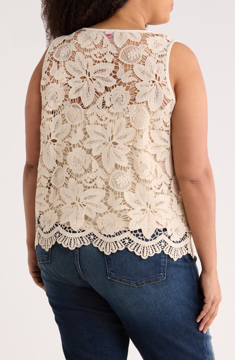 Vince Camuto Lace Vest, Alternate, color, Soft Cream