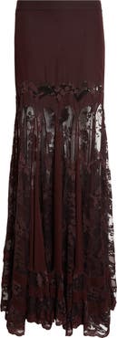Zimmermann Valiant Panelled Silk & Lace Maxi Skirt