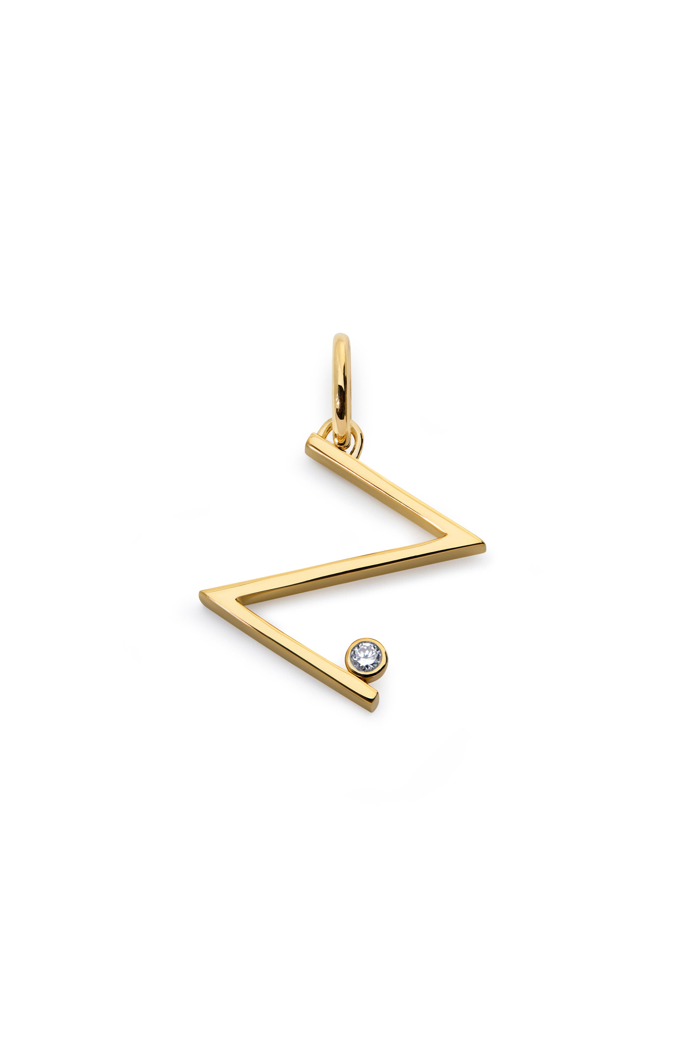 18K GOLD VERMEIL / DIAMOND Z