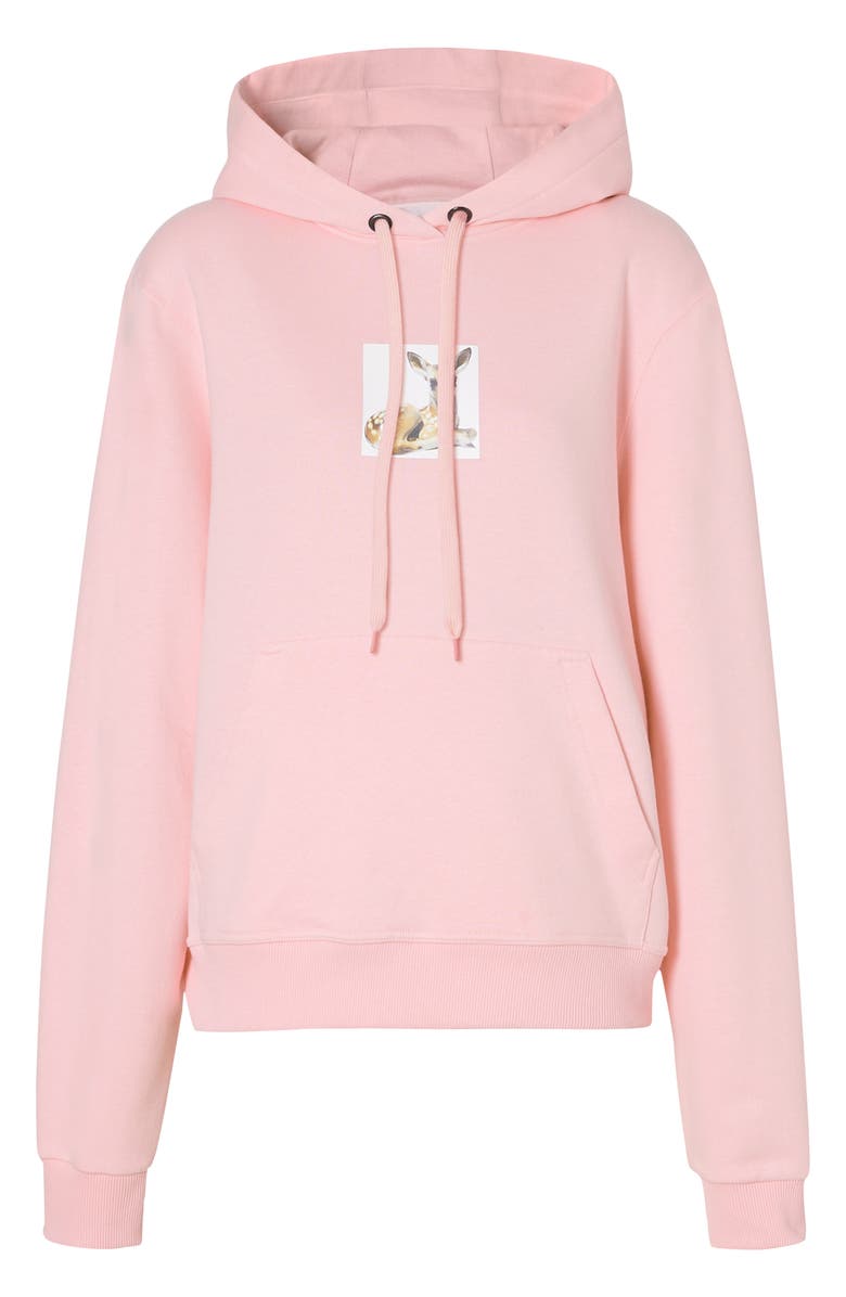 Burberry Deer Print Oversize Cotton Hoodie, Alternate, color,