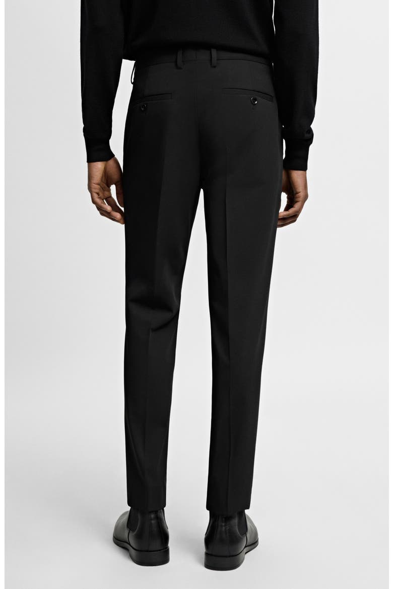 Superslim Fit Flat Front Stretch Dress Pants, Alternate, color, BLACK