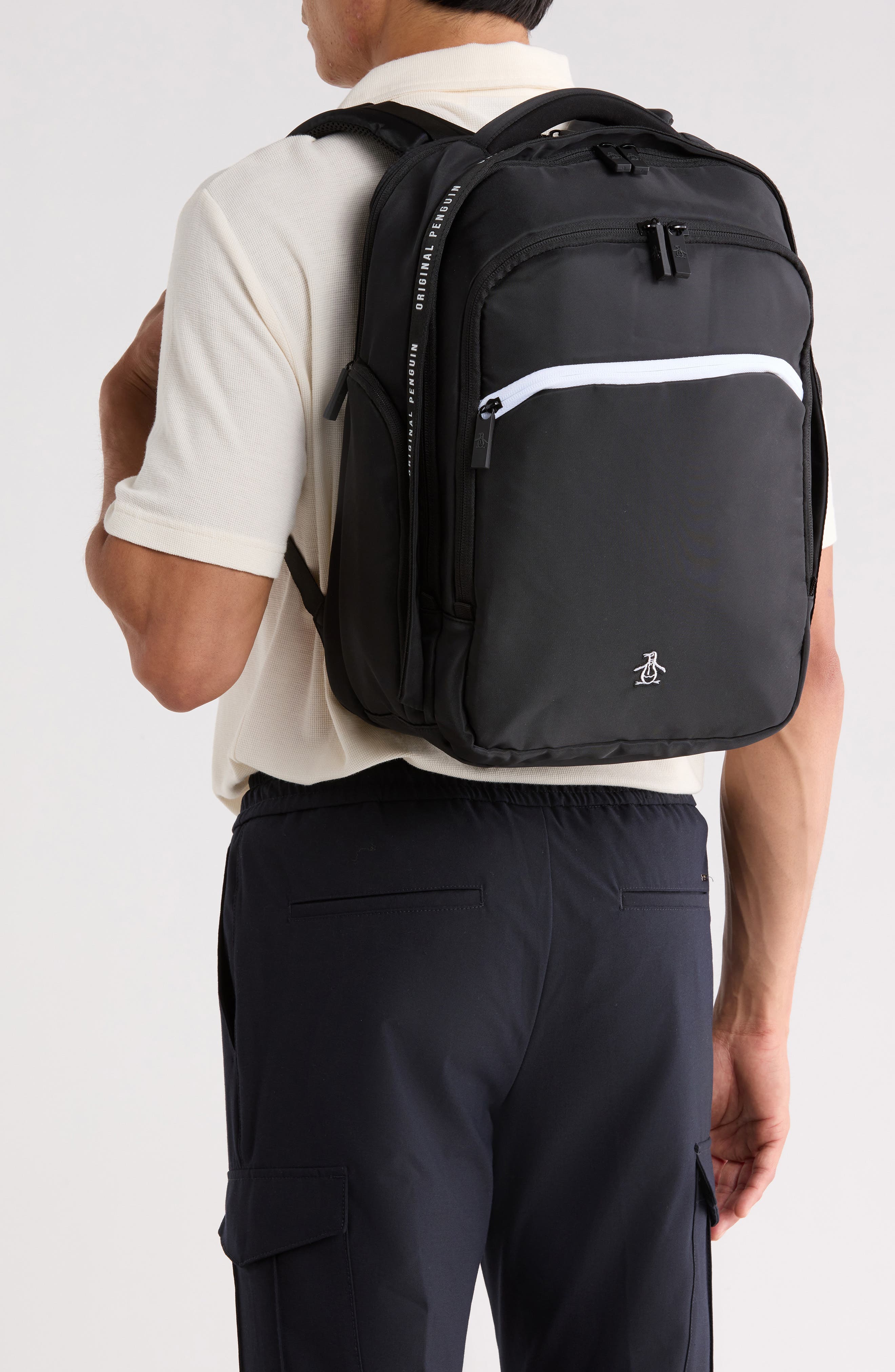 Soft Nylon Backpack, Alternate, color, BLACK
