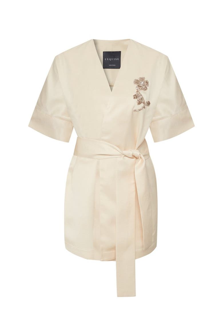 Ophelia Caftan Jacket, Alternate, color, BEIGE
