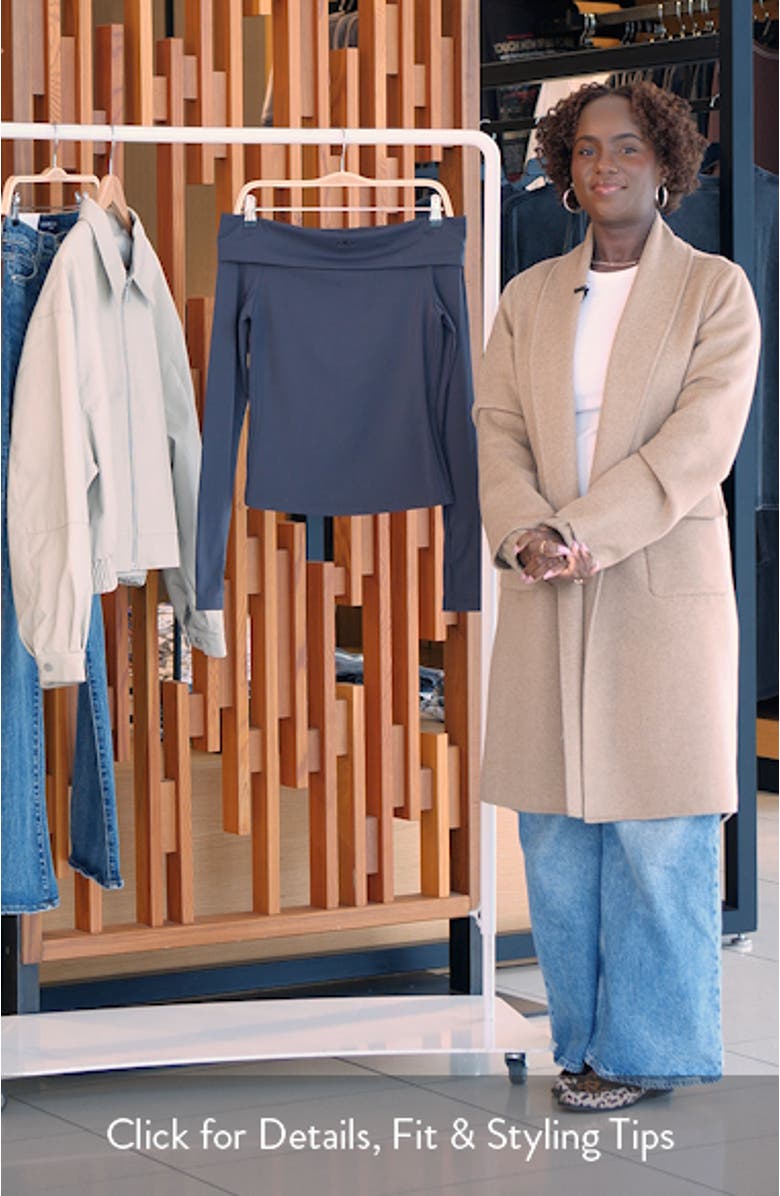 Essentials Off the Shoulder Long Sleeve Top, sales video thumbnail