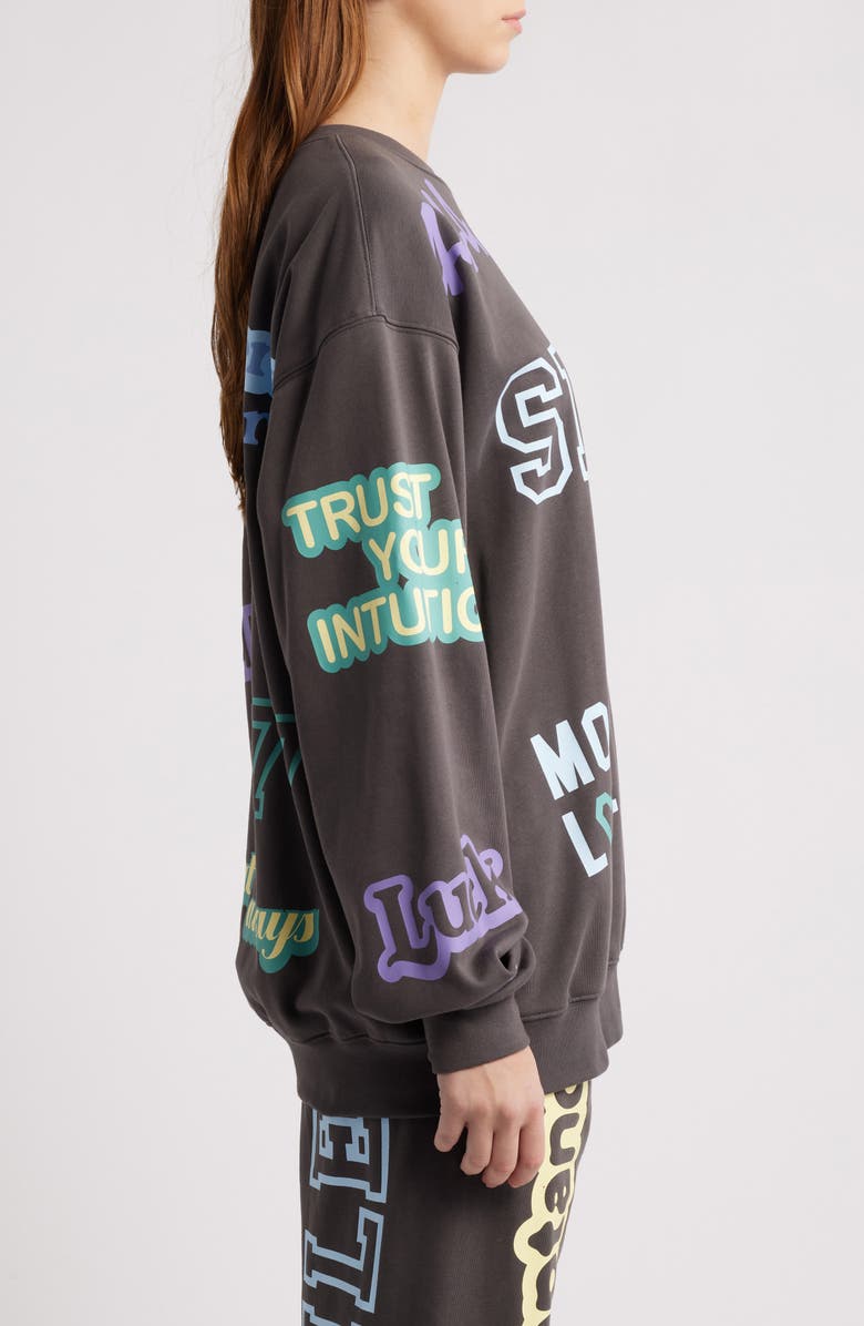 THE MAYFAIR GROUP Affirmations French Terry Graphic Sweatshirt, Alternate, color,