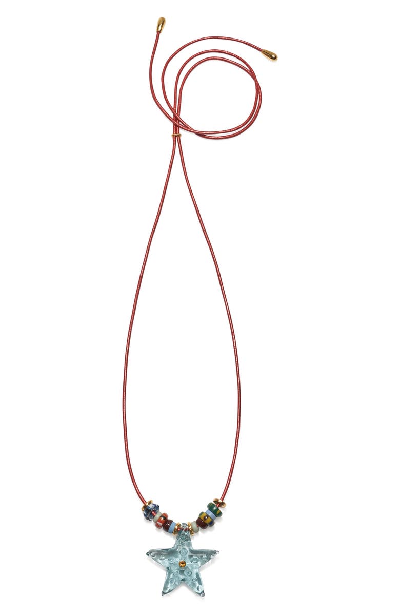 Lizzie Fortunato Mare Starfish Beaded Cord Necklace, Main, color, Multi