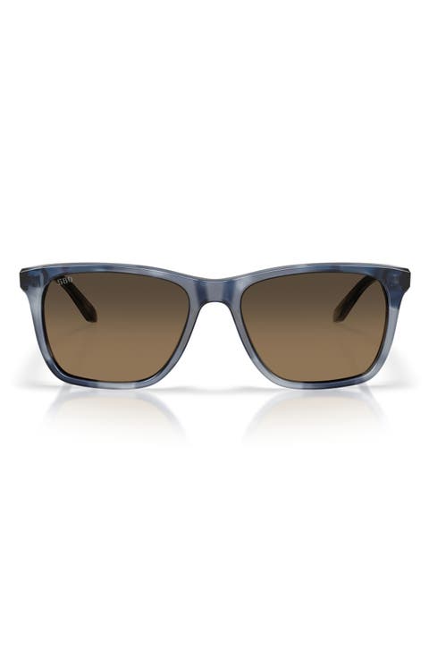 Gravels 57mm Polarized Square Sunglasses