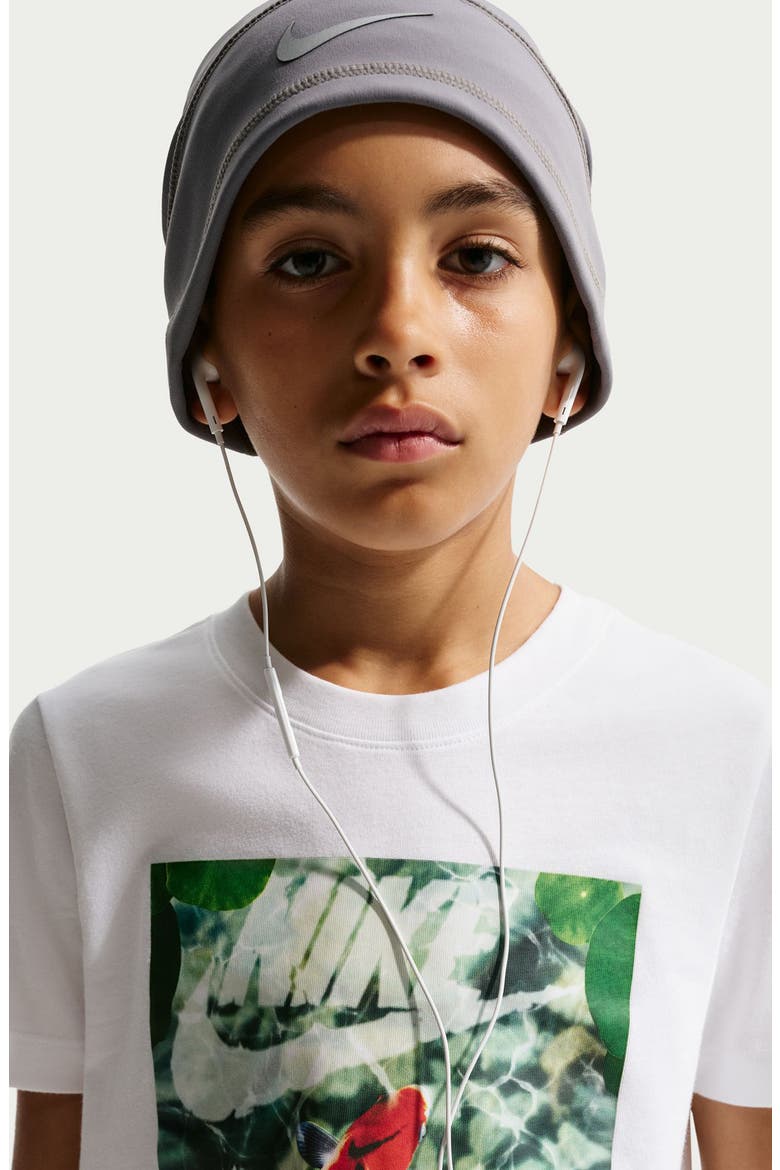 Kids' Koi Pond Cotton Graphic T-Shirt, Alternate, color, WHITE