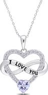 Julianna B. Color Zirconia Infinity Heart Necklace