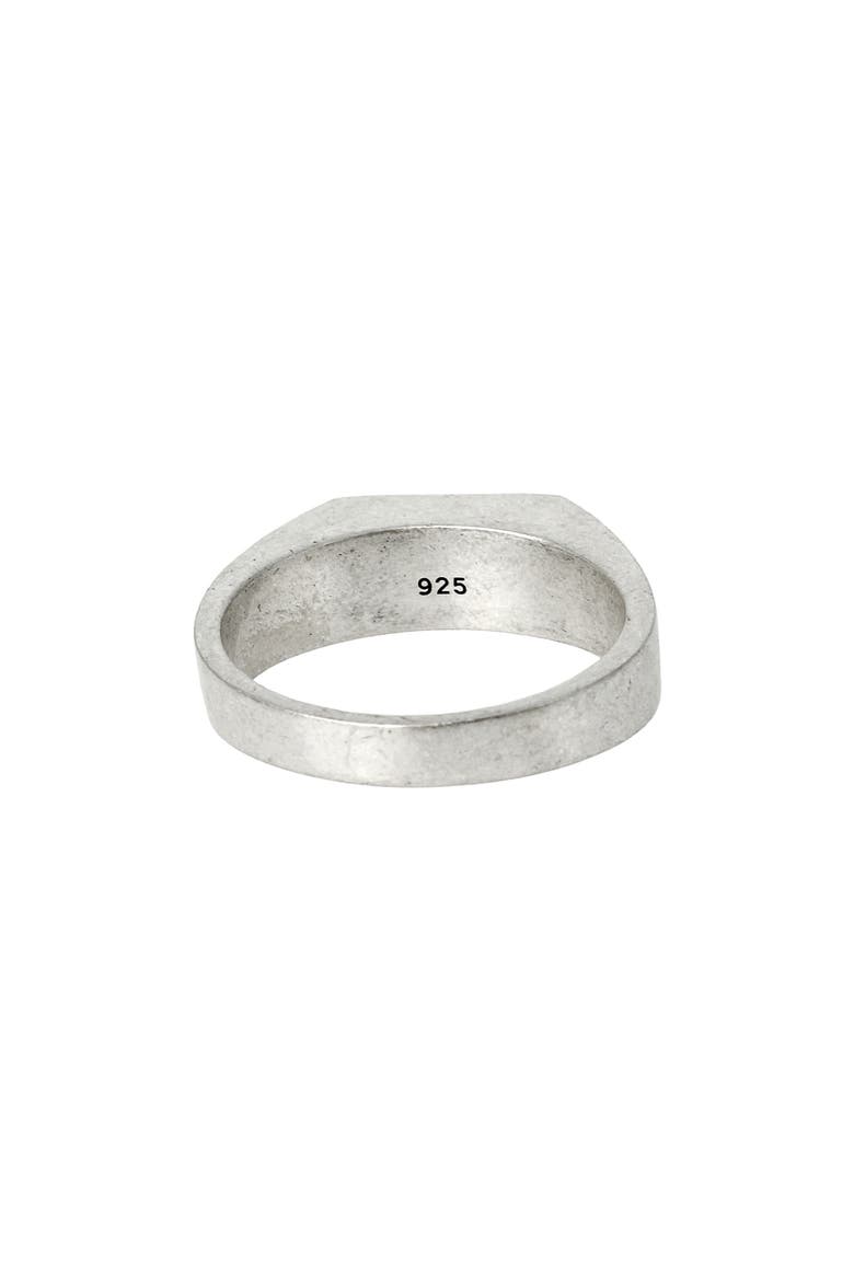 Men's Rectangle Flat Signet Ring, Alternate, color, WARM SILVER