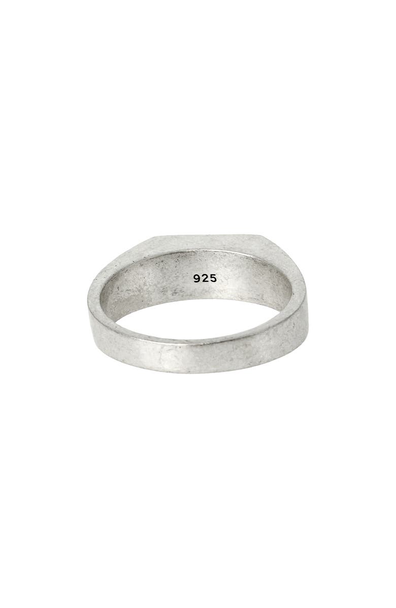 AllSaints Men's Rectangle Flat Signet Ring, Alternate, color, Warm Silver