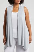 24seven Comfort Apparel Open Front Sidetail Stretch Vest