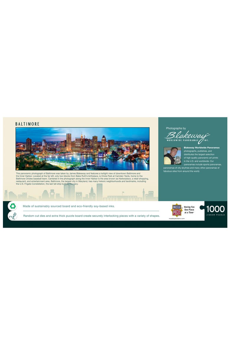 Baltimore 1000pc Panoramic Puzzle, Alternate, color, Multicolor