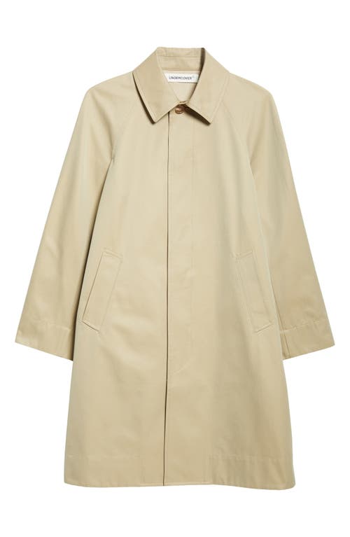 Undercover Gathered Cotton Coat In Beige