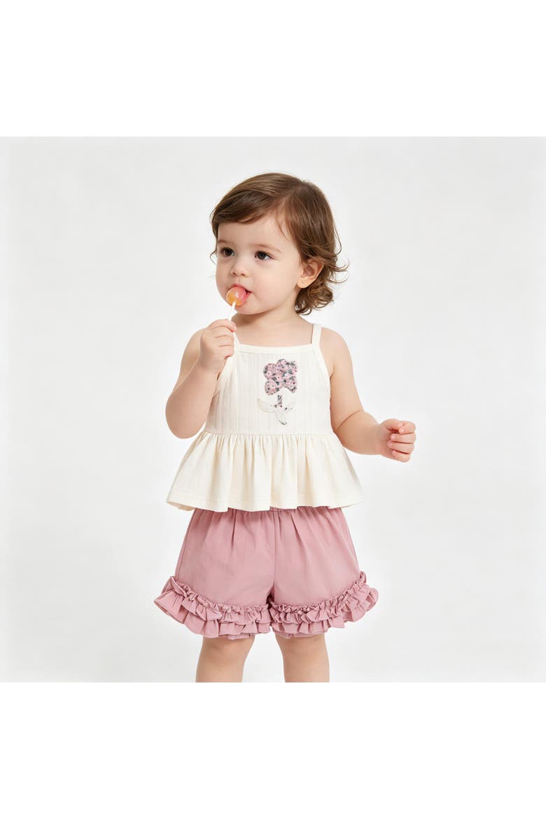 Ruffle Short Set, Alternate, color, Pink