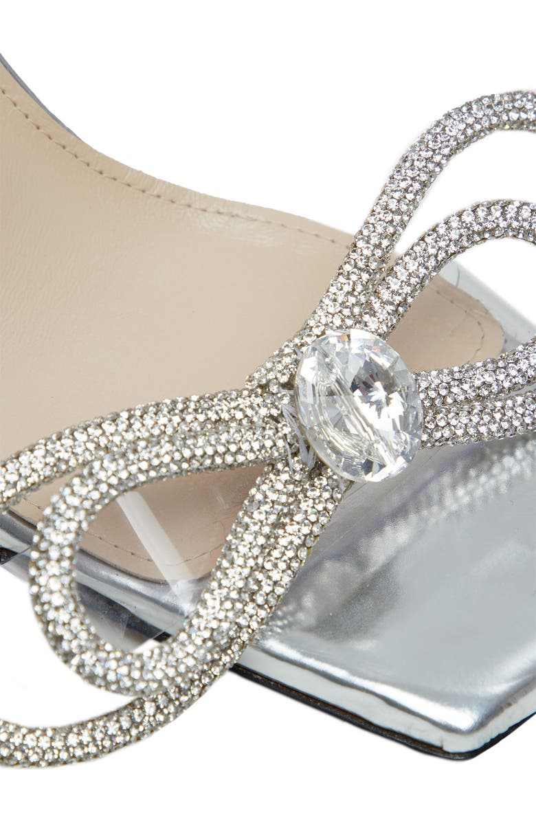 Mach & Mach Double Crystal Bow Square Toe Sandal, Alternate, color,