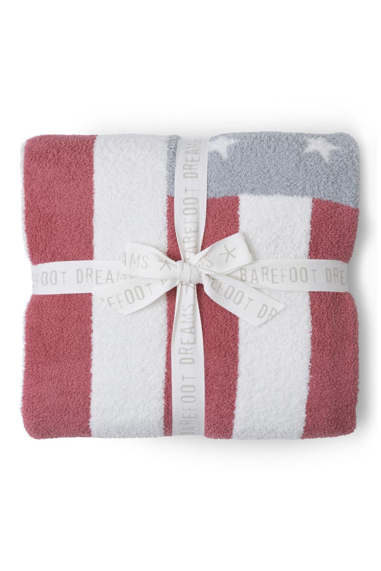 CozyChic® American Flag Throw Blanket, Main, color, MOONWATER MULTI