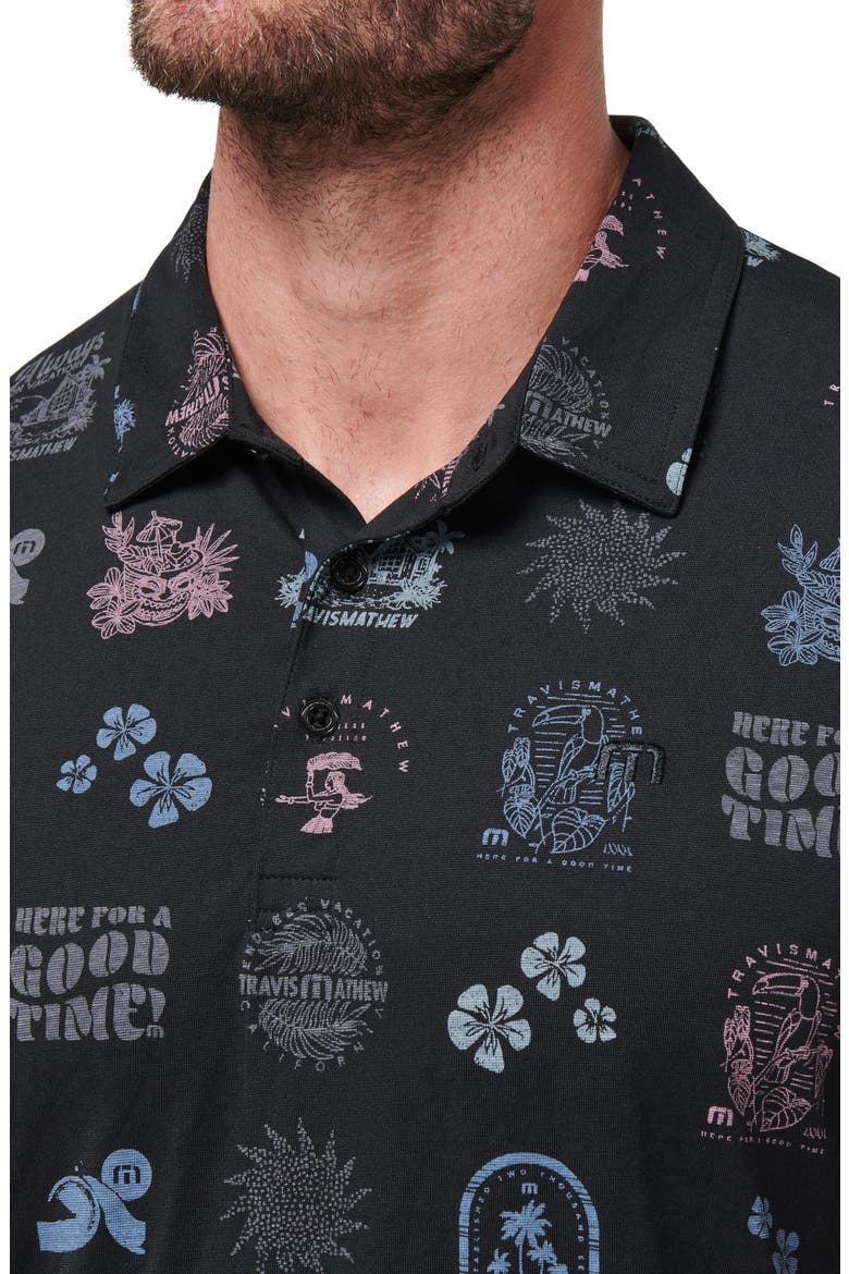 Tourist Season Polo, Alternate, color, BLACK