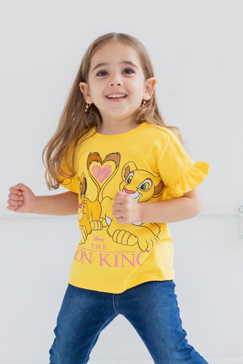 Lion King 2-Pack Short Sleeve T-Shirts, Alternate, color, Simba Nala Yellow