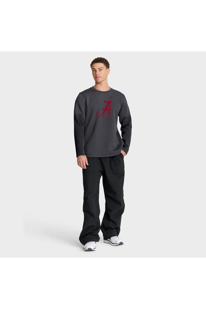 Men's Nike Anthracite Alabama Crimson Tide 2025 Sideline Coach Performance Long Sleeve T-Shirt, Alternate, color, Anthracite