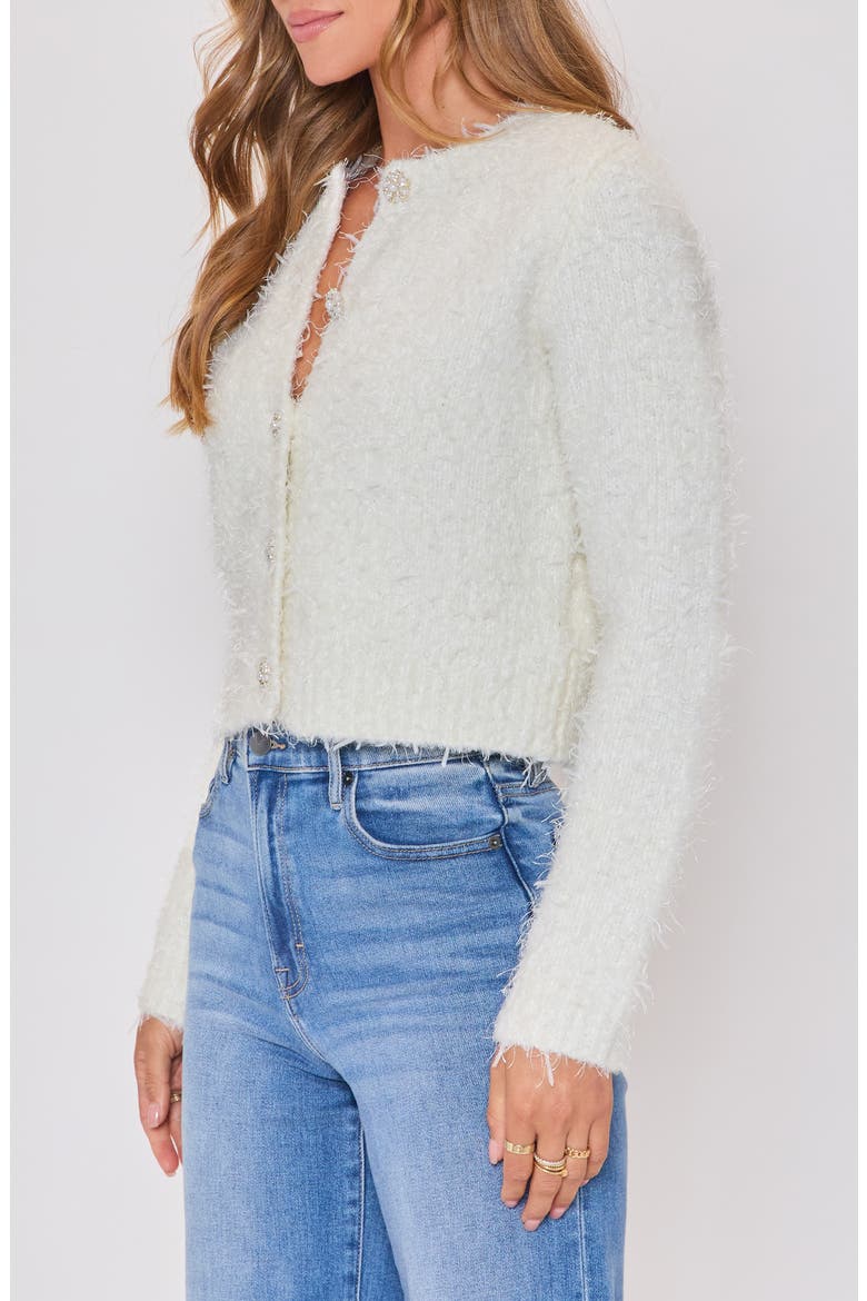 Snowy Day Textured Cardigan, Alternate, color, IVORY