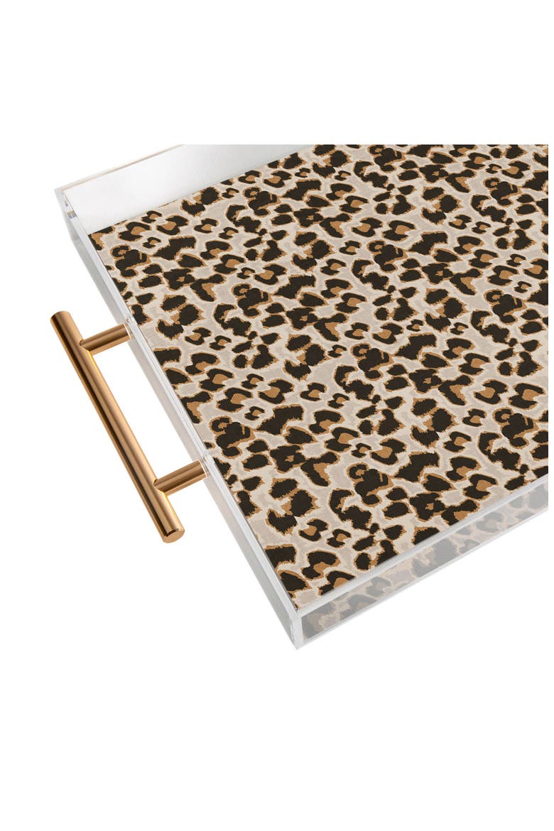 Leopard Print Acrylic Tray, Alternate, color, BEIGE