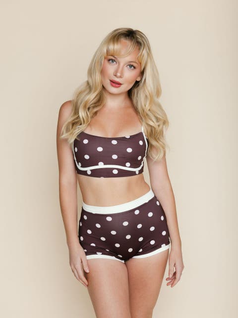 Bandeau With Piping Bikini Top