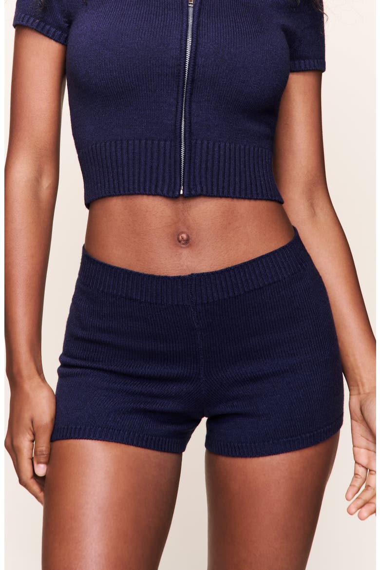 Calesia Knit Shorts, Main, color, Navy