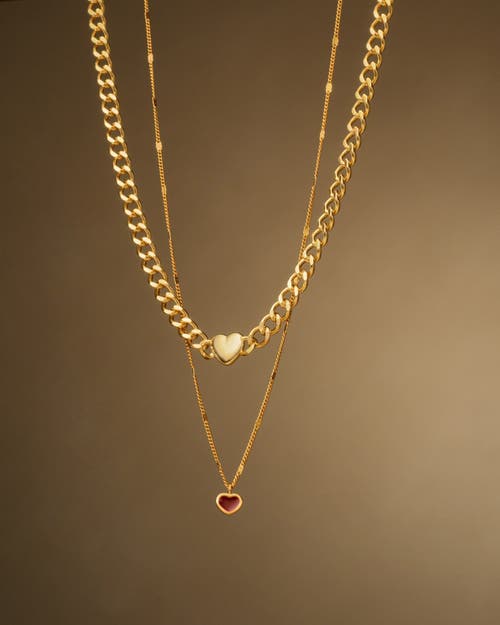 Katie Loxton Allure Waterproof Gold Heart Chain Necklace In Gold