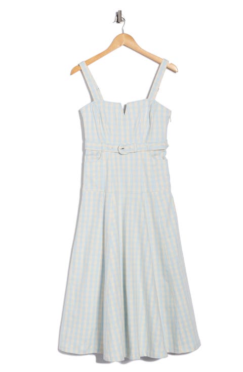 Tina Gingham Belted Denim Sundress
