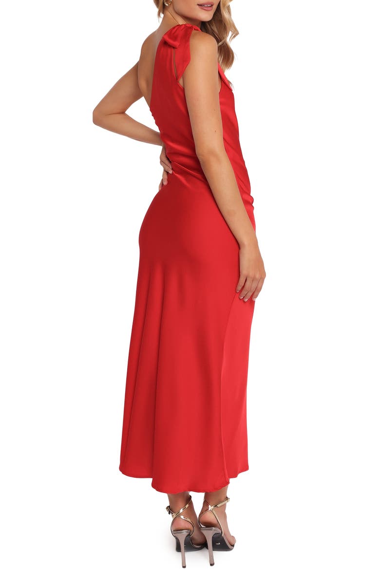 Petal & Pup Tatiana One-Shoulder Satin Gown, Alternate, color,