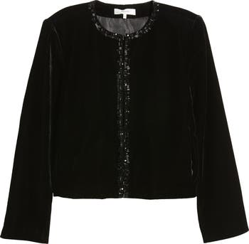 FRAME Embellished Velvet Jacket | Nordstrom FRAME Embellished Velvet Jacket | Nordstrom