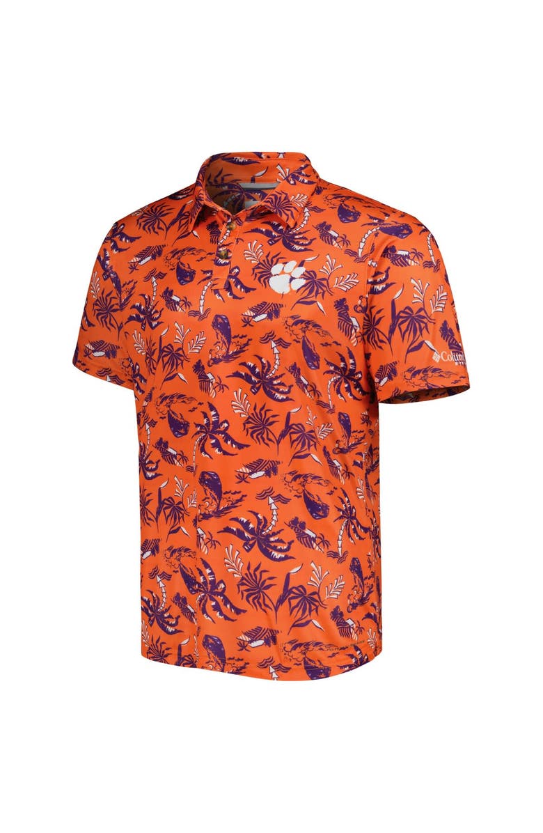 Columbia Men's Columbia Orange Clemson Tigers Super Terminal Tackle Omni-Shade Polo, Alternate, color, 
