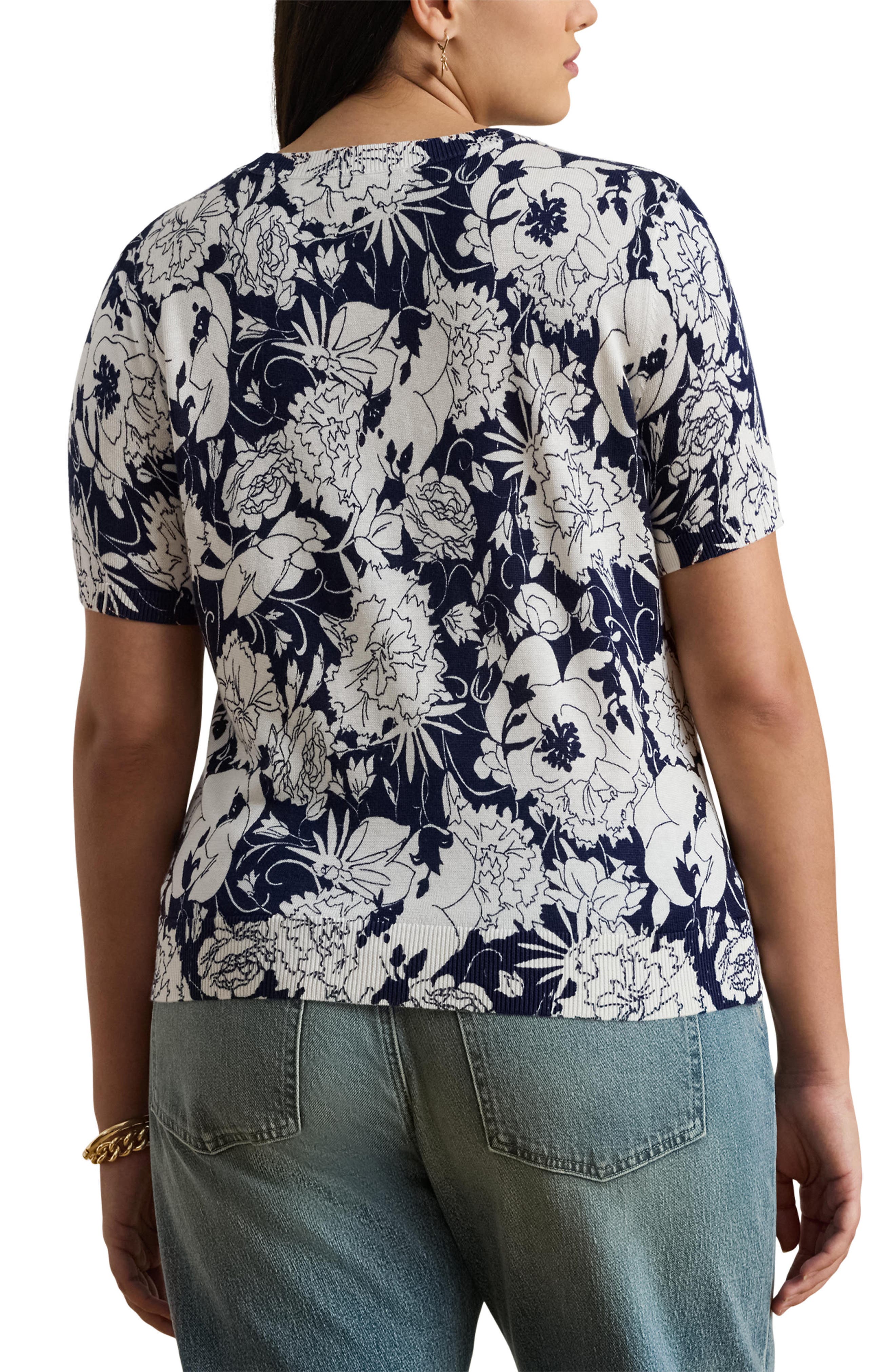Lauren Ralph Lauren Short Sleeve Sweater (Women) | Nordstromrack