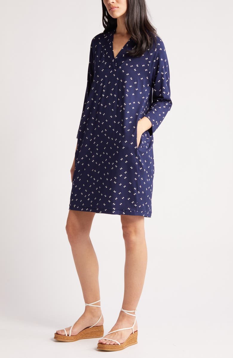 Masai Copenhagen Gritta Geo Print Long Sleeve Dress, Alternate, color, 