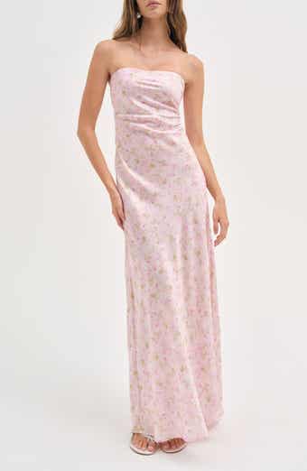 For Love & Lemons Carla Strapless Maxi Dress