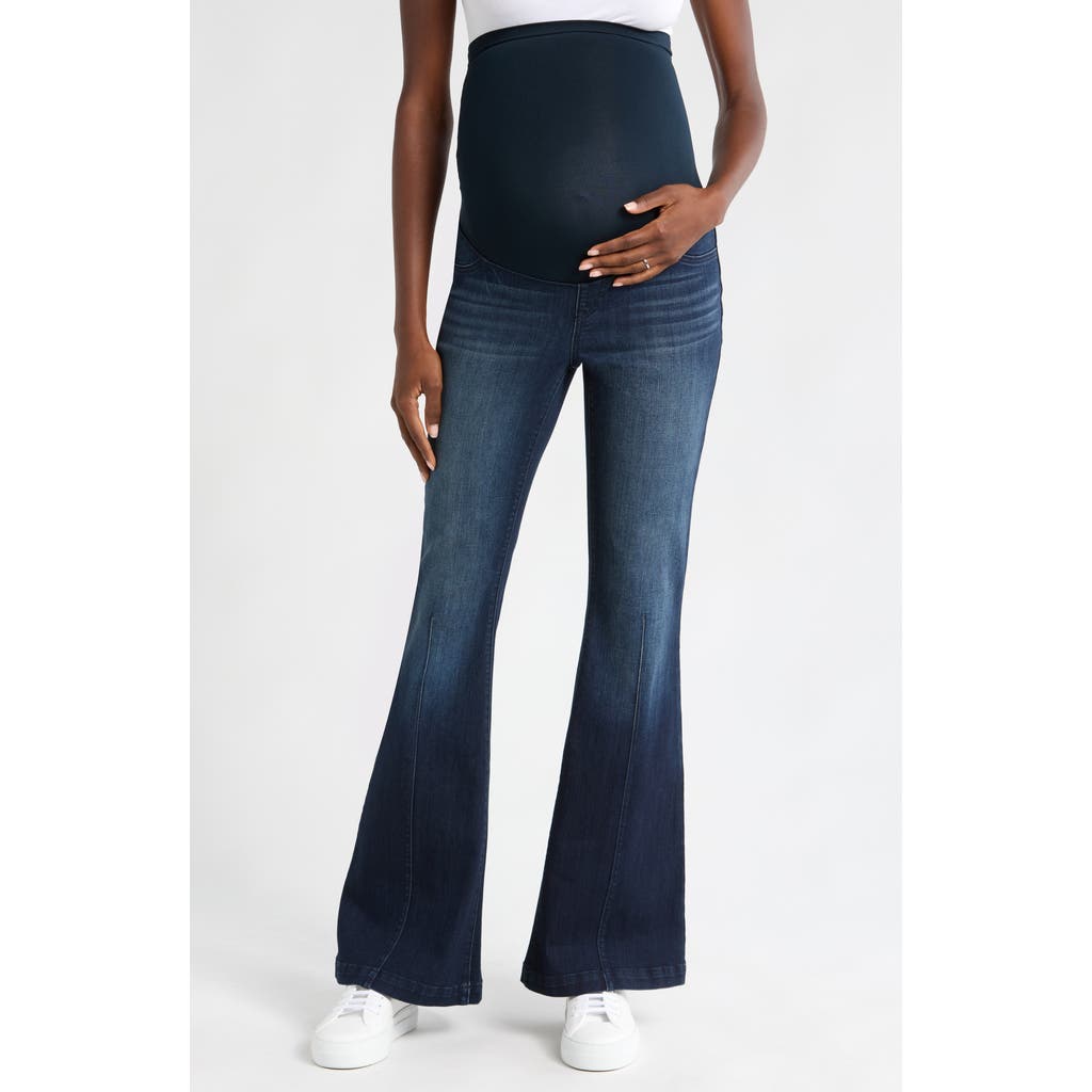 1822 Denim Over the Bump Darted Flare Maternity Jeans in Sade