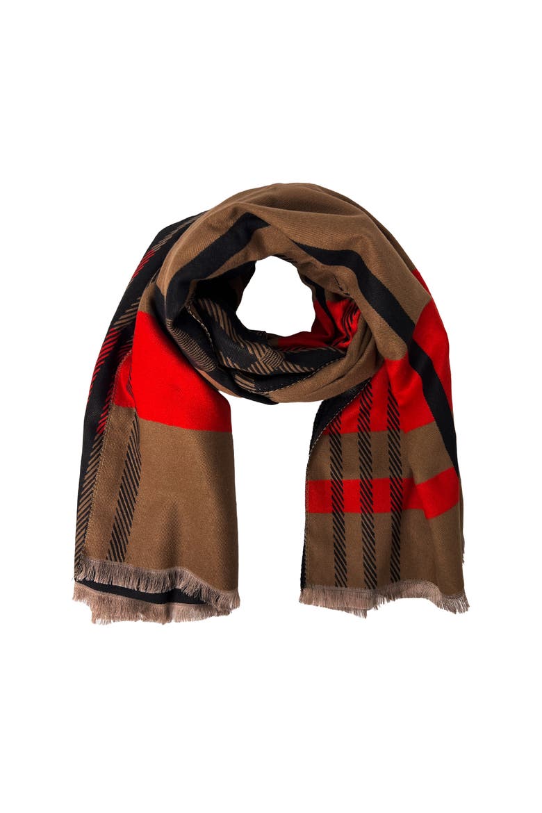 The Eleanor Scarf, Alternate, color, Brown/Red