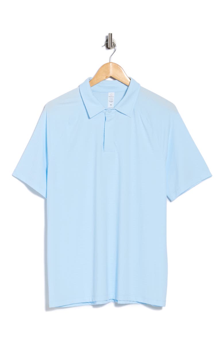 Ribbed Interlock Active Polo, Alternate, color, SERENITY SKY