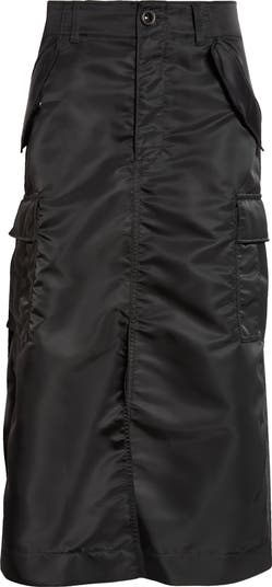 Sacai Insulated Nylon Twill Midi Cargo Skirt | Nordstrom Sacai Insulated Nylon Twill Midi Cargo Skirt | Nordstrom